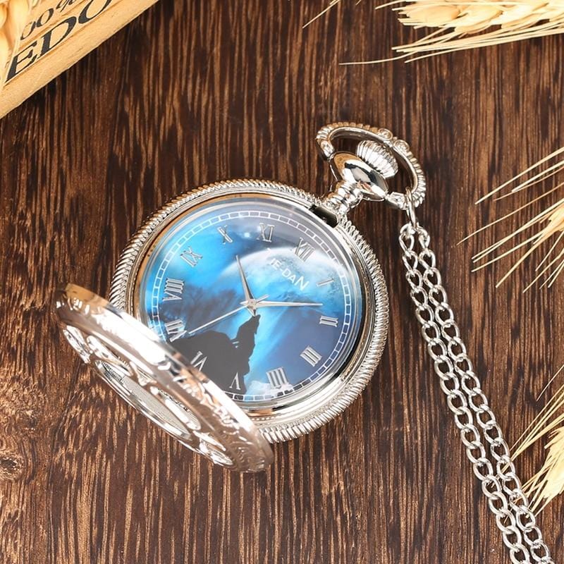 Pocket Watches Mysterious Howling Wolf Silver Vintage Pocket Watch GiveMe-Gifts