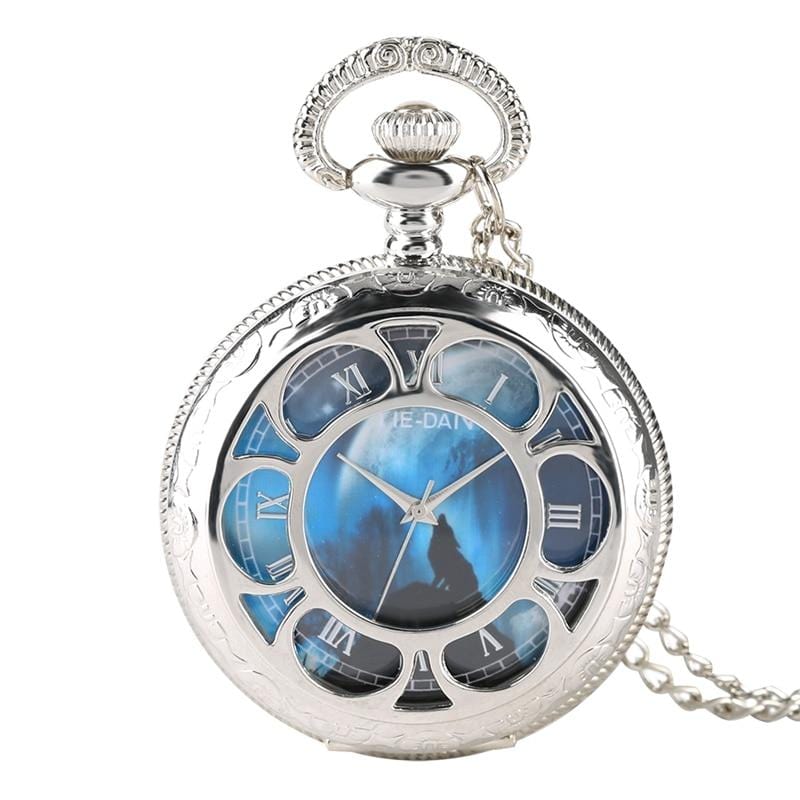 Pocket Watches Mysterious Howling Wolf Silver Vintage Pocket Watch GiveMe-Gifts