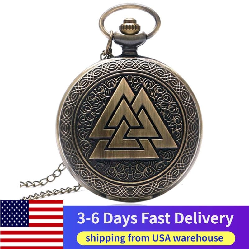 Pocket Watches Valknut Norse Mythology Antique Pocket Watch GiveMe-Gifts