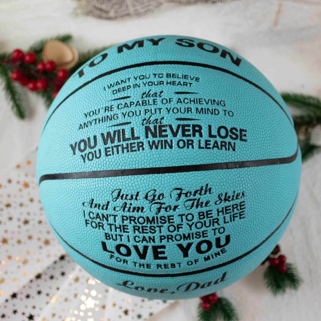 Basketball Dad To Son - You Will Never Lose Personalized Basketball GiveMe-Gifts