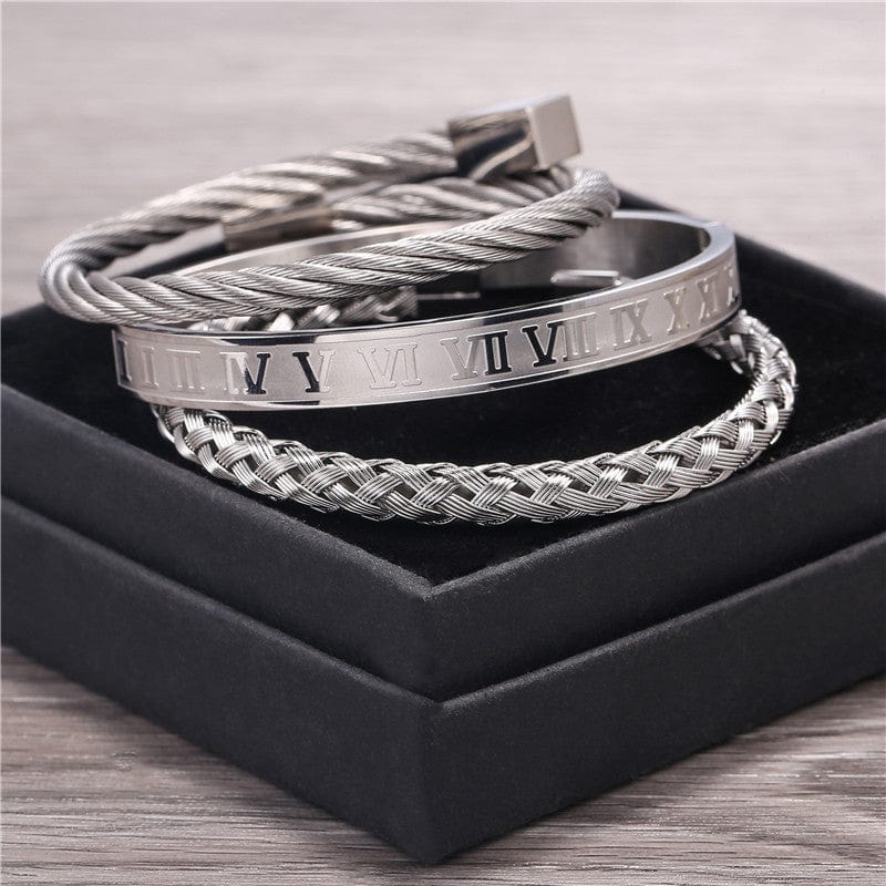 Bracelets For Dad Son To Dad - I Will Always Be Your Little Girl Bangle Weave Roman Numeral Bracelets GiveMe-Gifts