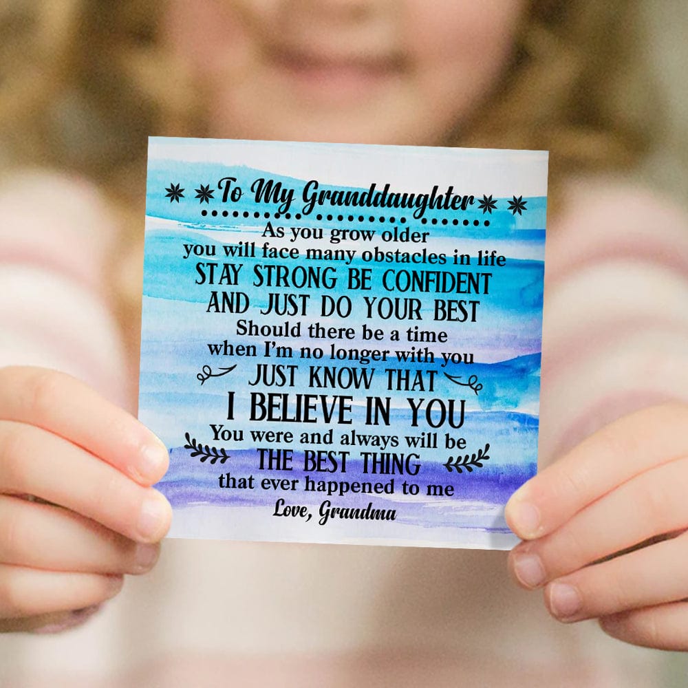 Bracelets For Granddaughter Grandma To Granddaughter - I Believe In You Crystal Beaded Bracelet GiveMe-Gifts