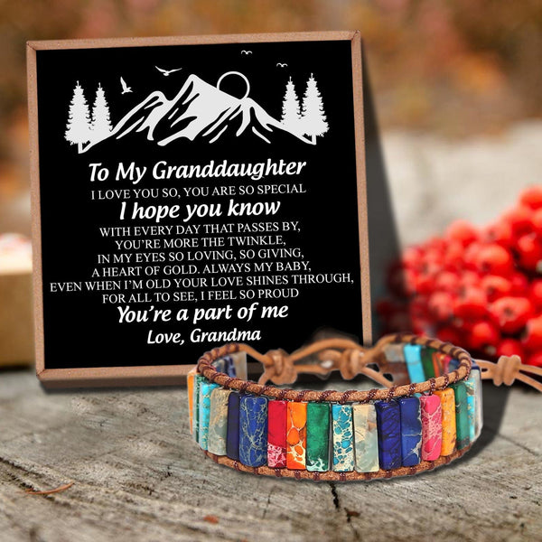 Bracelets For Granddaughter Grandma To Granddaughter - You Are A Part Of Me Gemstones Chakra Bracelet GiveMe-Gifts