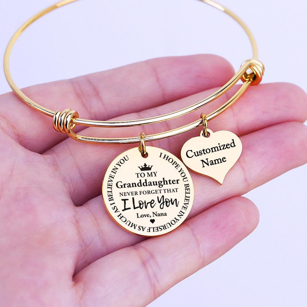 Bracelets Nana To Granddaughter - I Love You Customized Name Bracelet GiveMe-Gifts