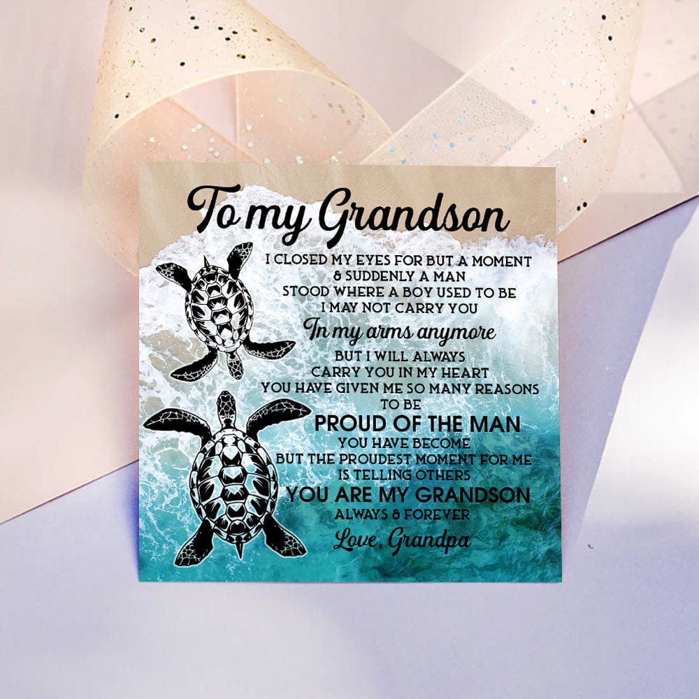 Bracelets For Grandson Grandpa To Grandson - Proud Of The Man Personalized Name Bracelet GiveMe-Gifts