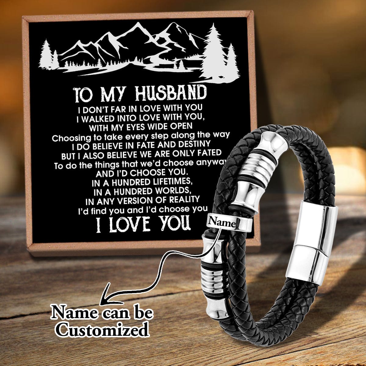 Bracelets For Husband To My Husband - I Would Choose You Personalized Name Bracelet GiveMe-Gifts