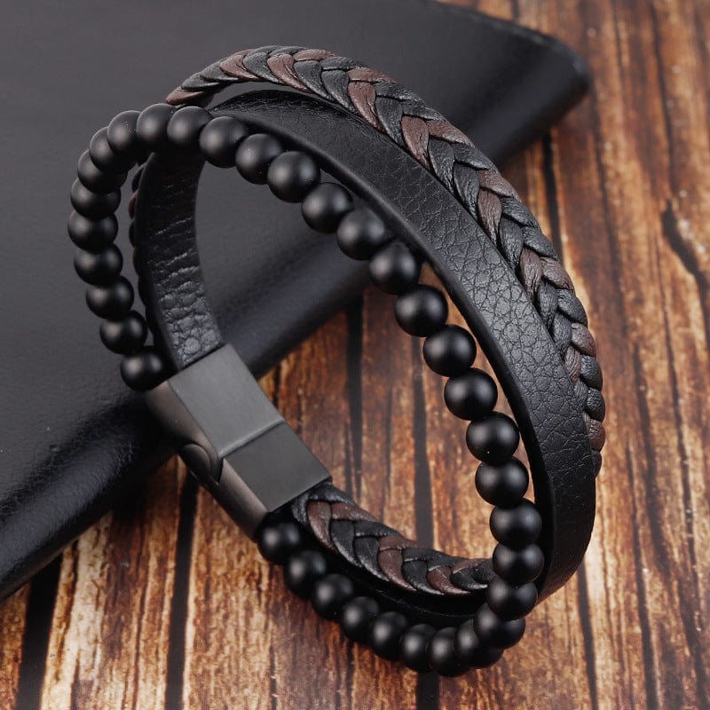 Bracelets For Husband To My Husband - You Are The Best Thing To Me Black Beaded Bracelets For Men GiveMe-Gifts