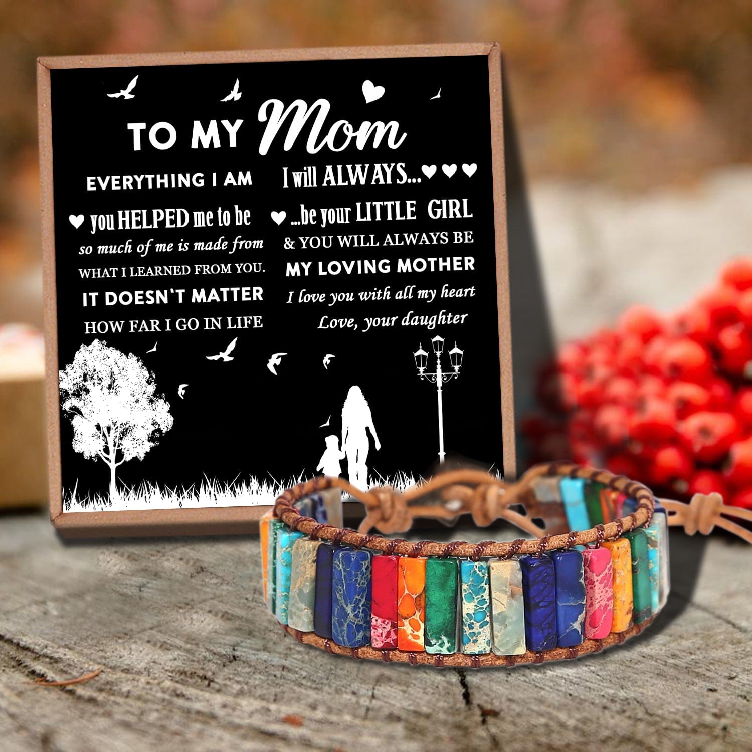 Bracelets For Mom Daughter To Mom - Your Little Girl Gemstones Chakra Bracelet GiveMe-Gifts