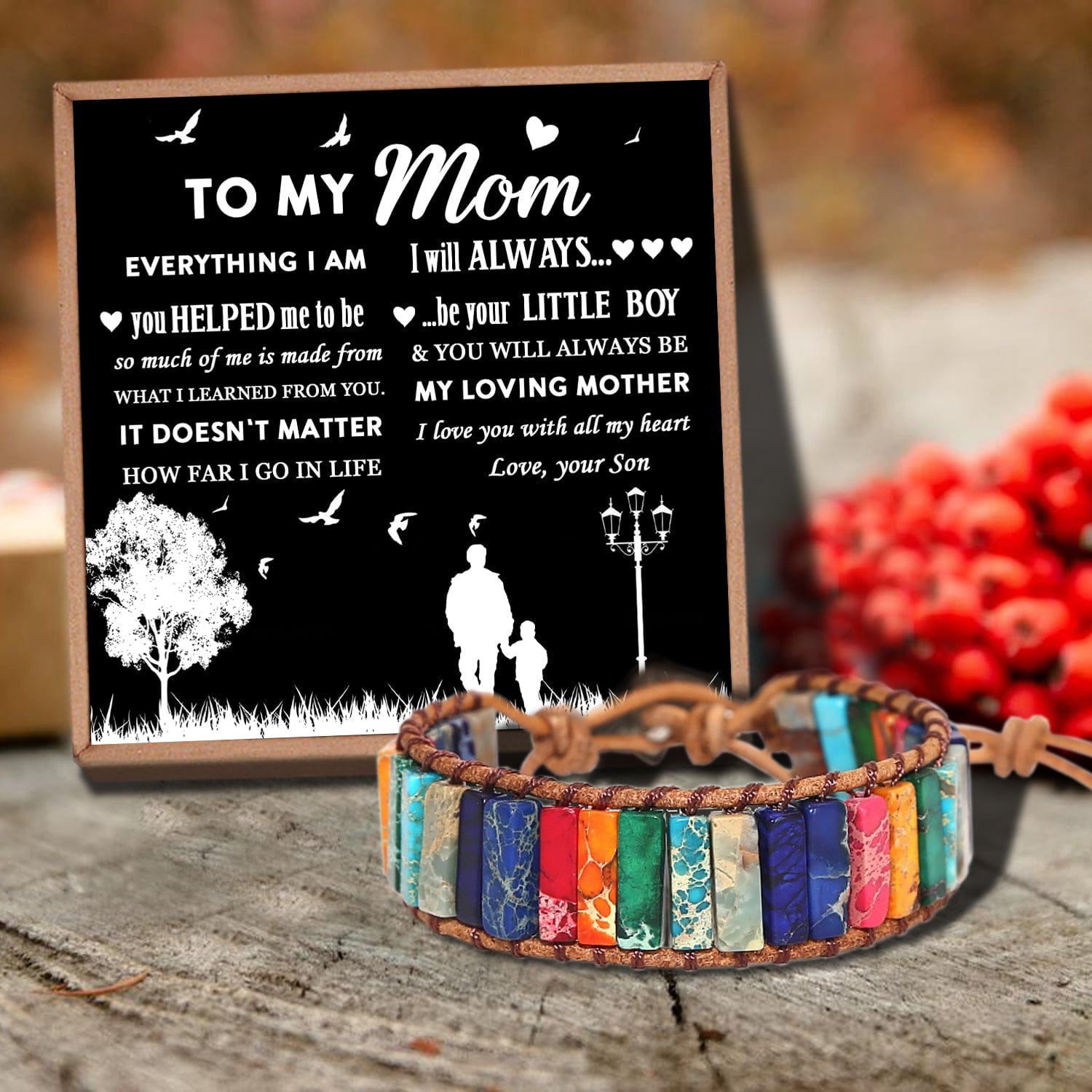 Bracelets For Mom Son To Mom - Your Little Boy Gemstones Chakra Bracelet GiveMe-Gifts