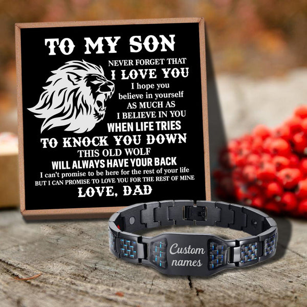 Bracelets For Son Dad To Son - I Believe In You Customized Name Bracelet GiveMe-Gifts