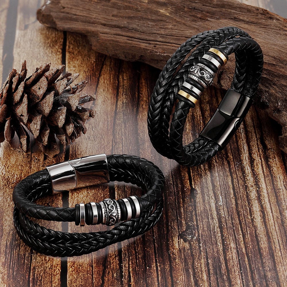 Bracelets For Son Dad To Son - I Will Always Have Your Back Braided Leather Bracelet GiveMe-Gifts