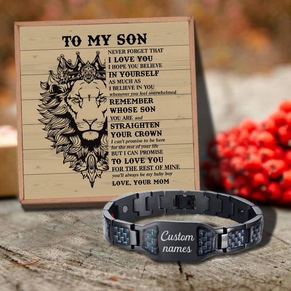 Bracelets For Son Mom To Son - Believe In Yourself Customized Bracelet For Men GiveMe-Gifts