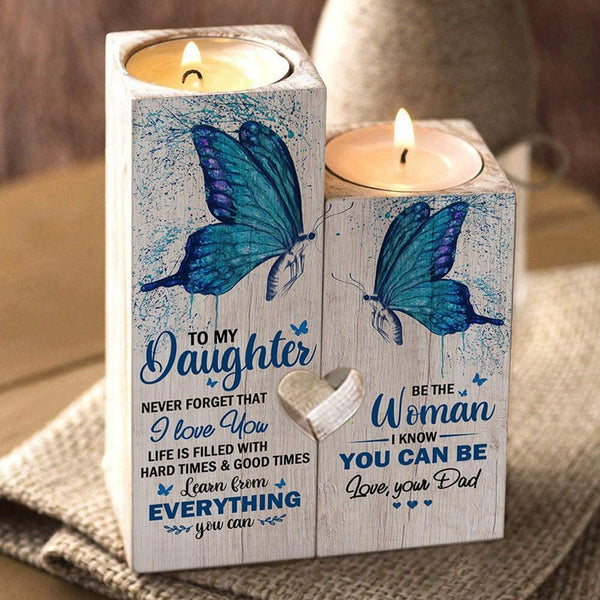 Candle Holders Dad To Daughter - I Know You Can be Wooden Candle Holders GiveMe-Gifts