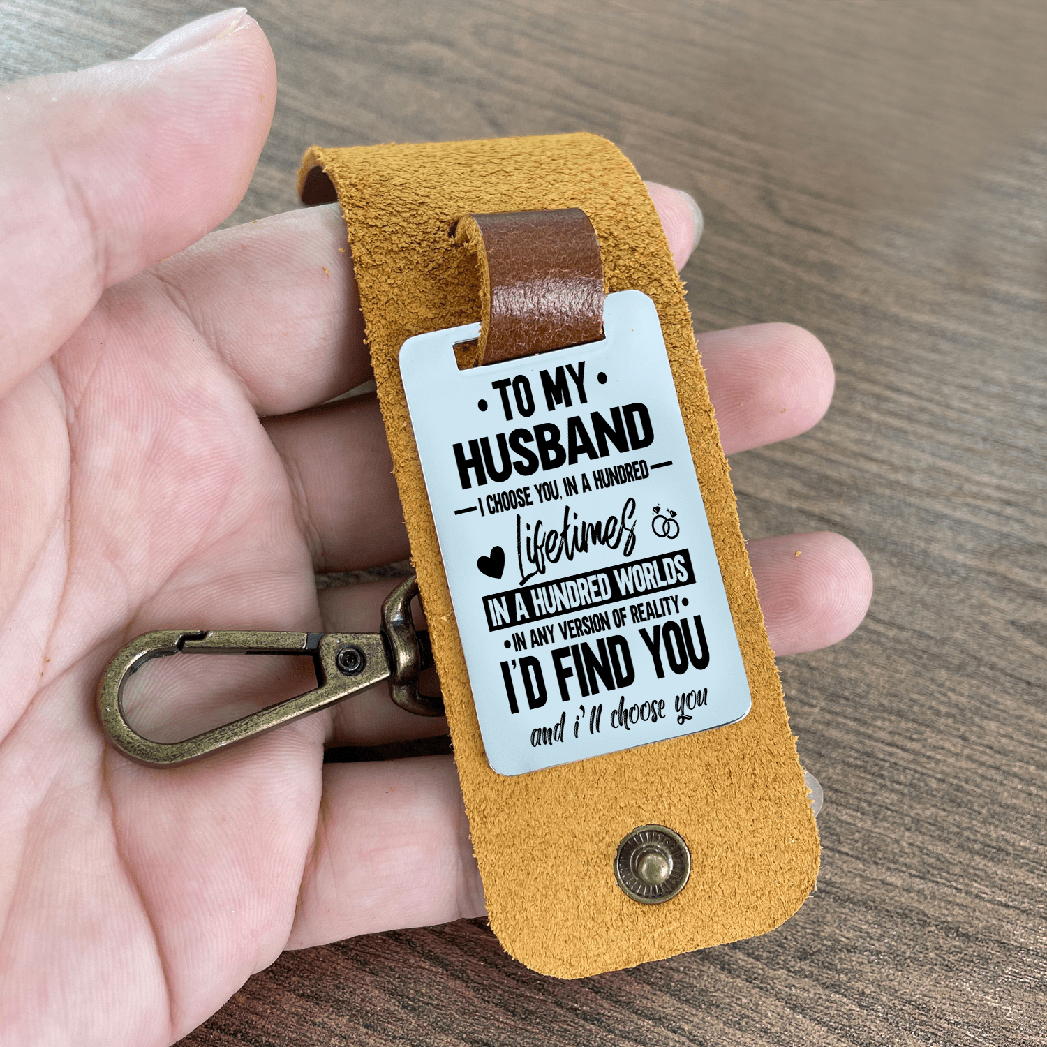 Keychains To My Husband - I Would Find You Leather Customized Keychain GiveMe-Gifts