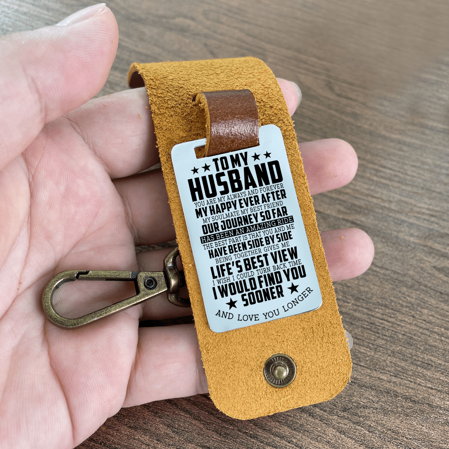 Keychains To My Husband - I Would Find You Sooner Leather Customized Keychain GiveMe-Gifts