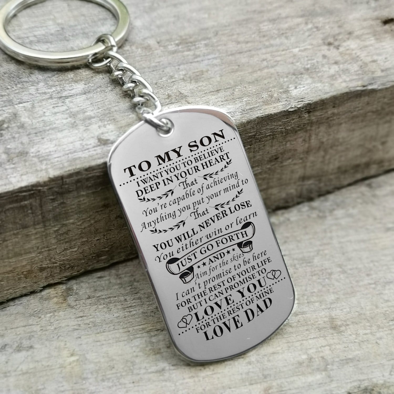 Keychains Dad To Son - You Will Never Lose Personalized Keychain GiveMe-Gifts