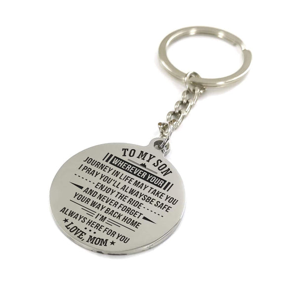 Keychains Mom To Son - I Am Always Here For You Personalized Keychain GiveMe-Gifts