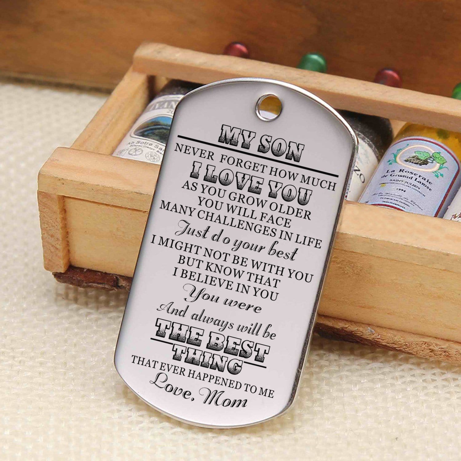 Keychains For Son Mom To Son - You Were And Always Will Be The Best Thing Personalized Keychain GiveMe-Gifts