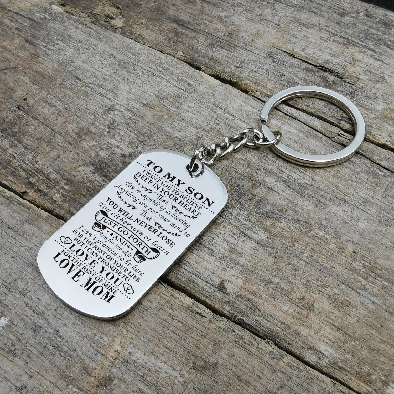 Keychains Mom To Son - You Will Never Lose Personalized Keychain GiveMe-Gifts