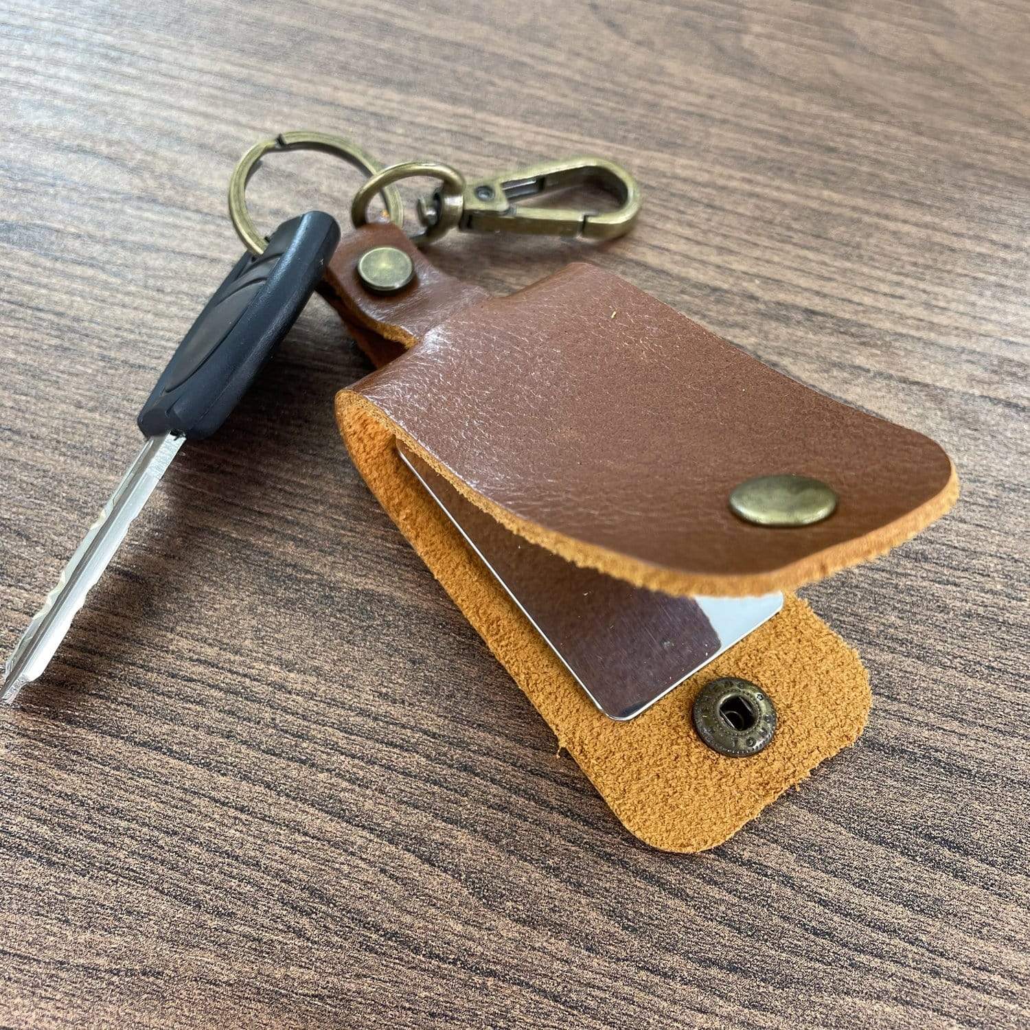 Keychains To Our Son - Enjoy The Ride Leather Customized Keychain GiveMe-Gifts