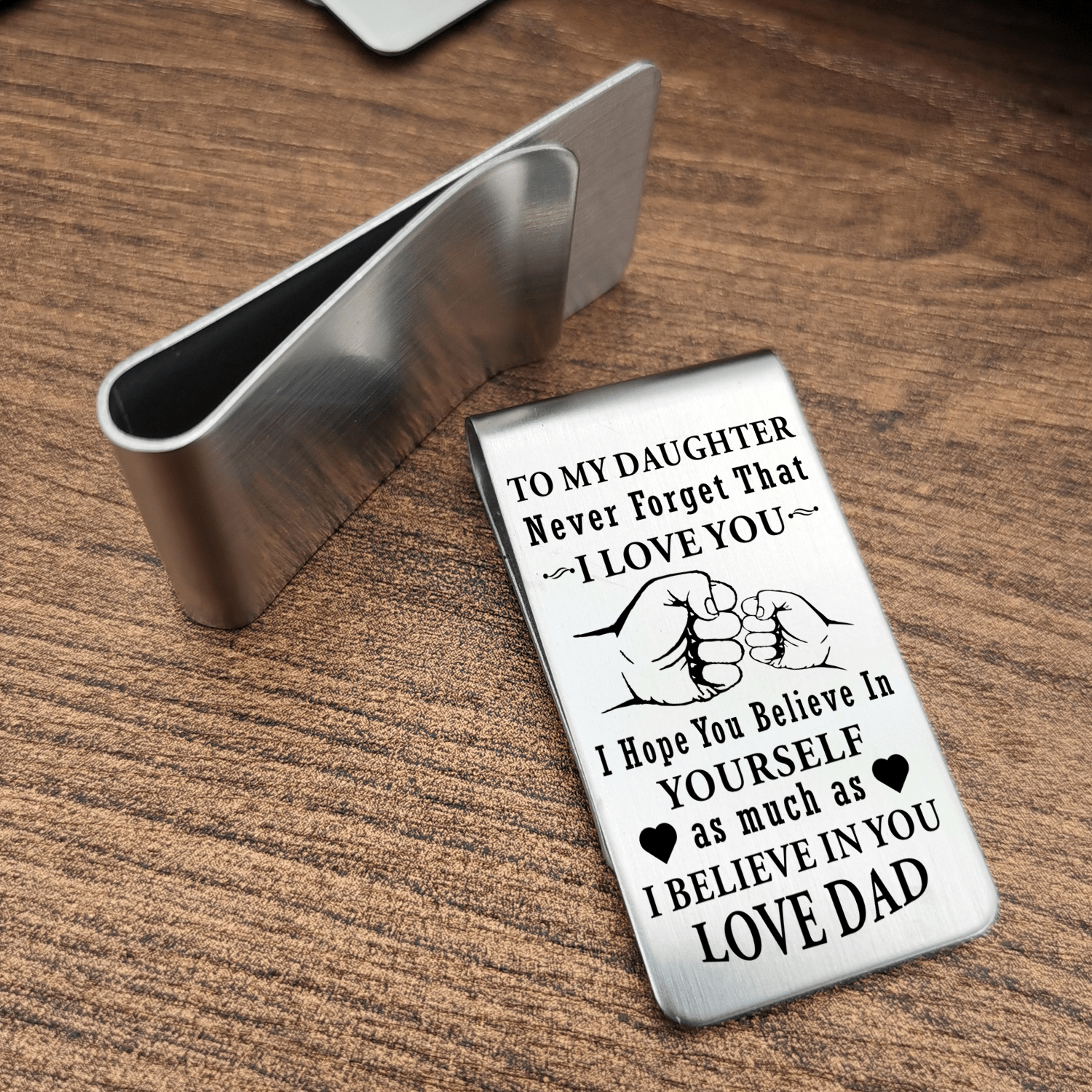 Money Clips Dad To Daughter - I Believe In You Engraved Money Clip GiveMe-Gifts