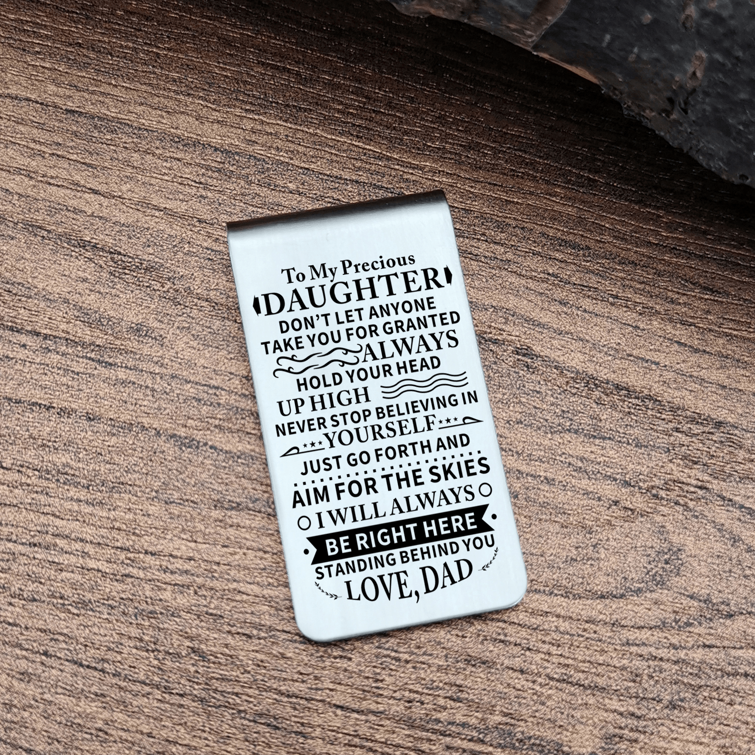 Money Clips Dad To Daughter - I Will Always Be Right Here Engraved Money Clip GiveMe-Gifts