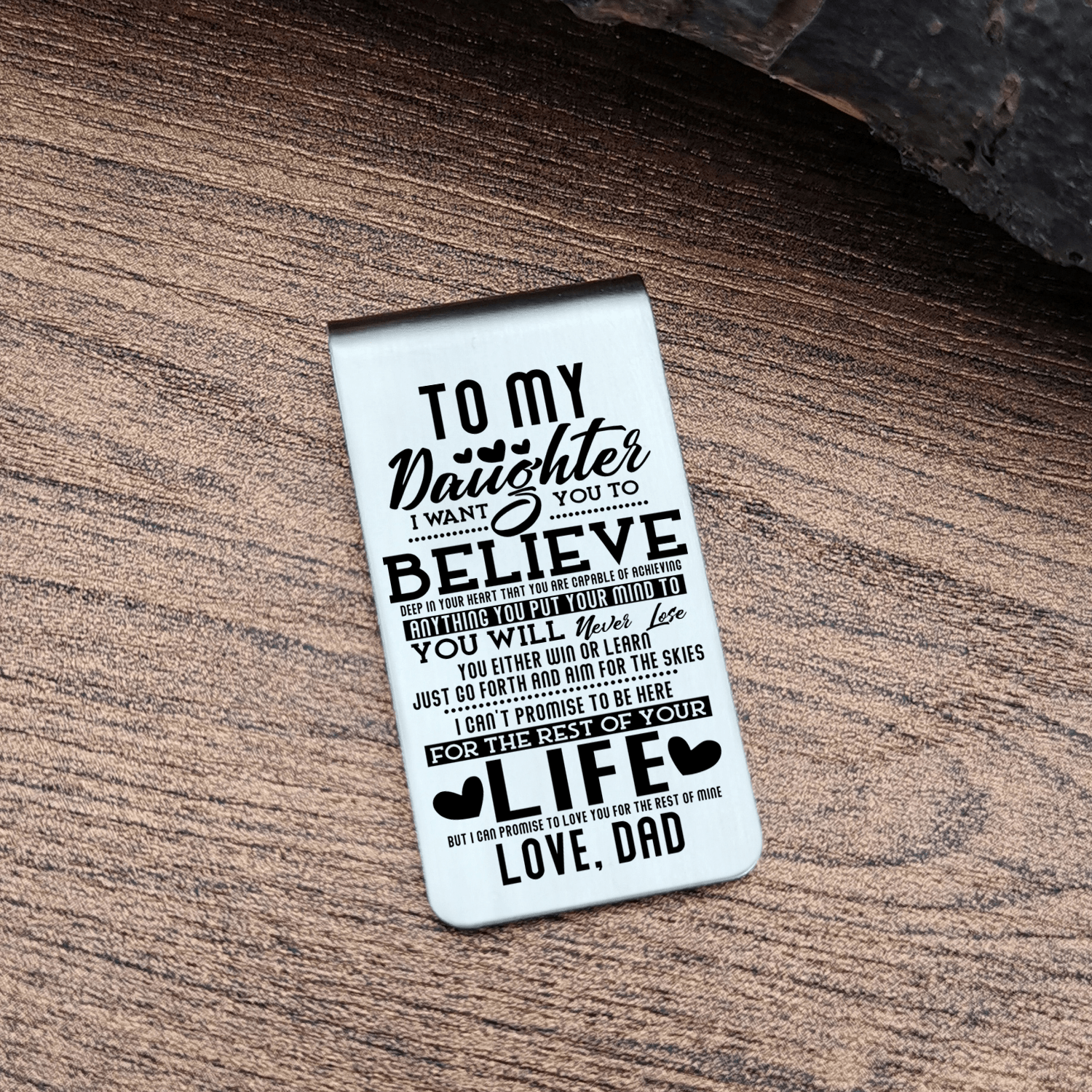 Money Clips Dad To Daughter - You Will Never Lose Engraved Money Clip GiveMe-Gifts