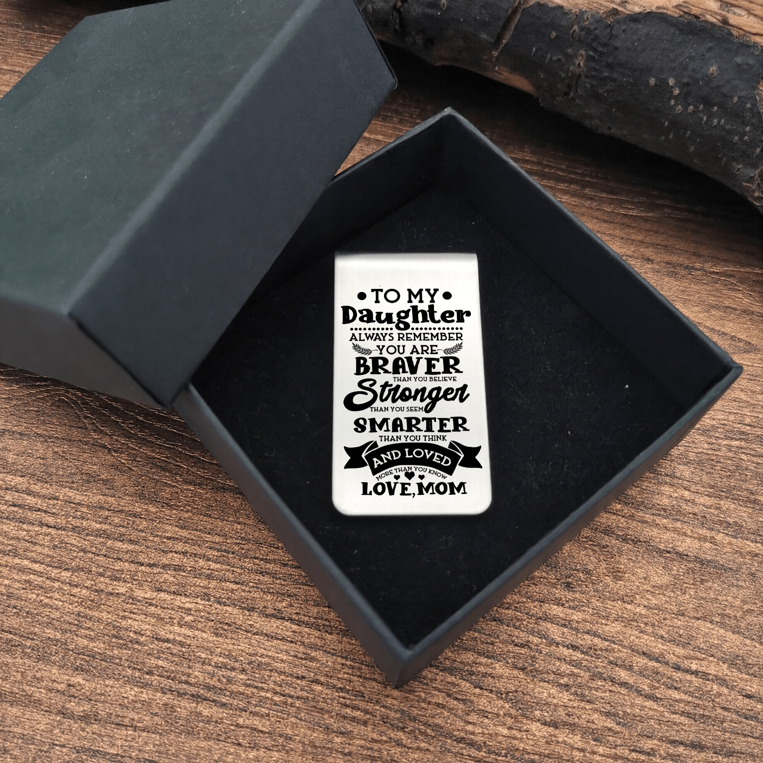 Money Clips Mom To Daughter - You Are Loved More Than You Know Engraved Money Clip GiveMe-Gifts