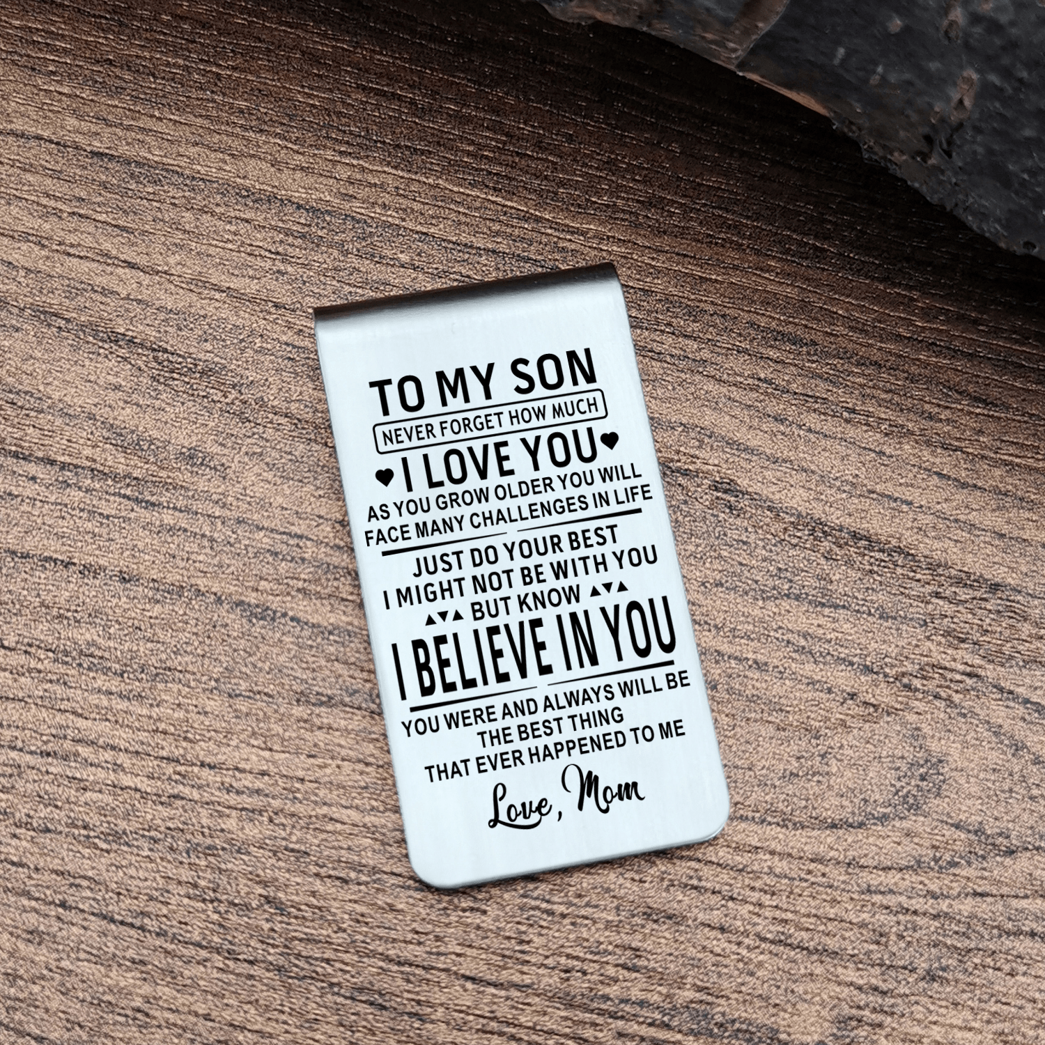 Money Clips For Son Mom To Son - I Believe In You Engraved Money Clip GiveMe-Gifts