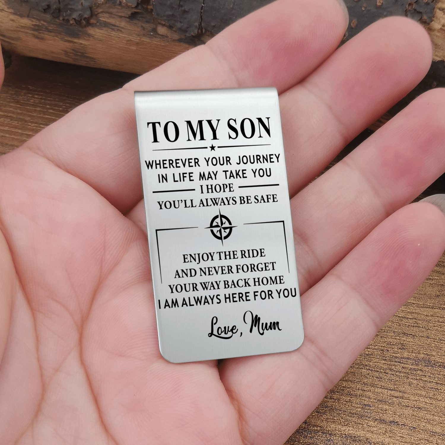 Money Clips Mum To Son - I Am Always Here For You Engraved Money Clip GiveMe-Gifts