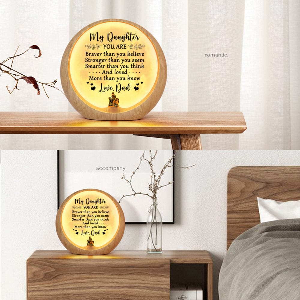 Moon Lamp Dad To Daughter - You Are Loved More Than You Know Engraved Moon Light GiveMe-Gifts