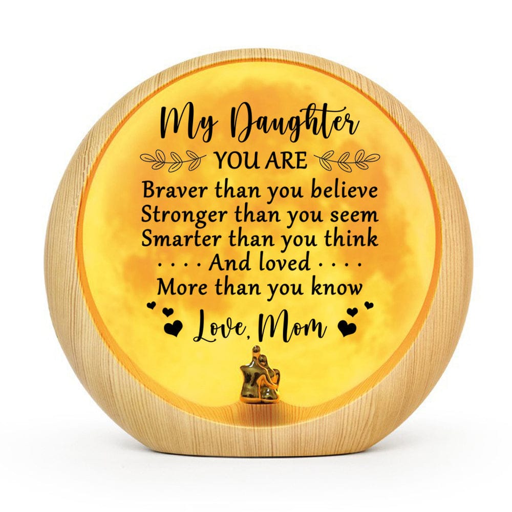 Moon Lamp Mom To Daughter - You Are Loved More Than You Know Engraved Moon Light GiveMe-Gifts