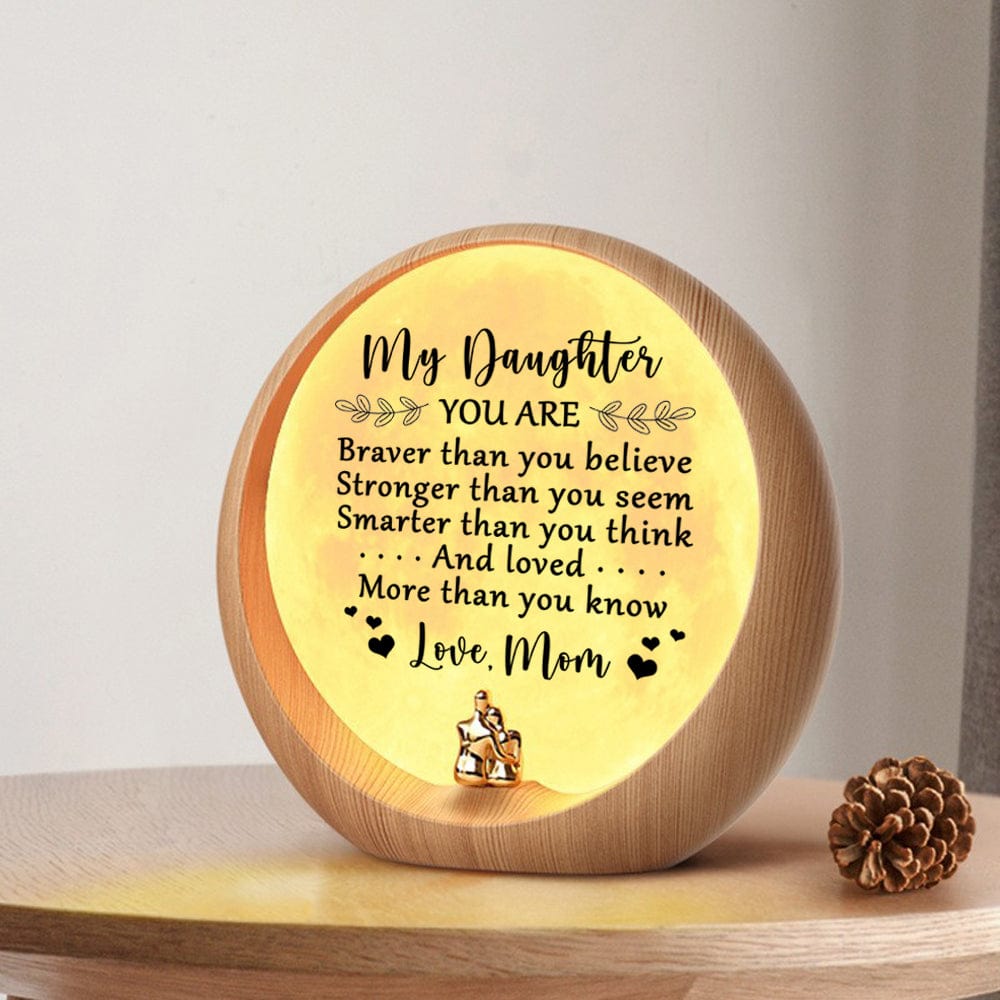 Moon Lamp Mom To Daughter - You Are Loved More Than You Know Engraved Moon Light GiveMe-Gifts