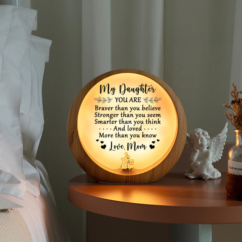 Moon Lamp Mom To Daughter - You Are Loved More Than You Know Engraved Moon Light GiveMe-Gifts