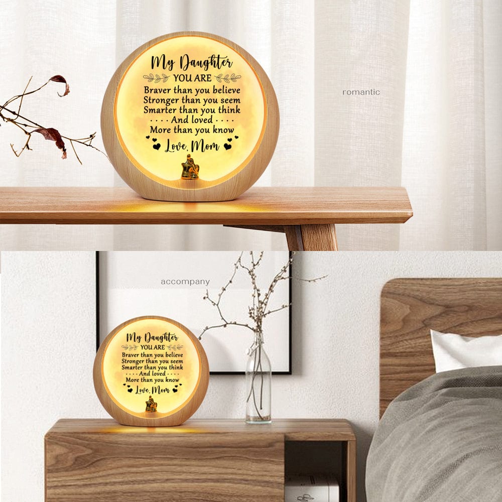 Moon Lamp Mom To Daughter - You Are Loved More Than You Know Engraved Moon Light GiveMe-Gifts