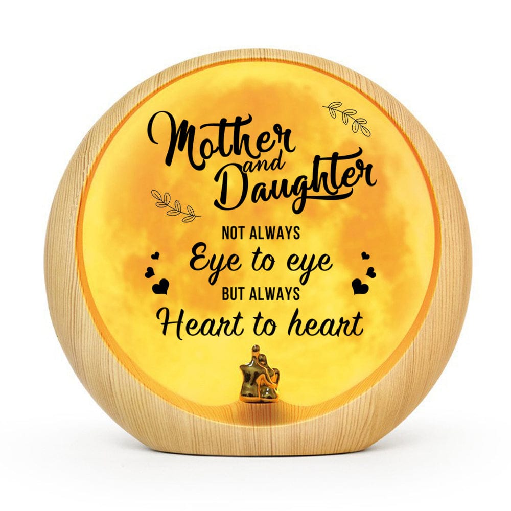 Moon Lamp Mother And Daughter - Always Heart To Heart Engraved Moon Light GiveMe-Gifts