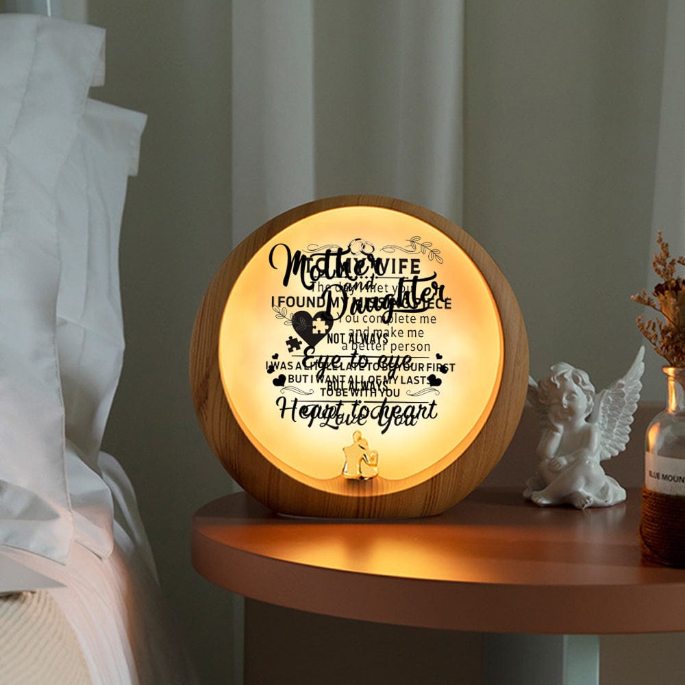 Moon Lamp Mother And Daughter - Always Heart To Heart Engraved Moon Light GiveMe-Gifts