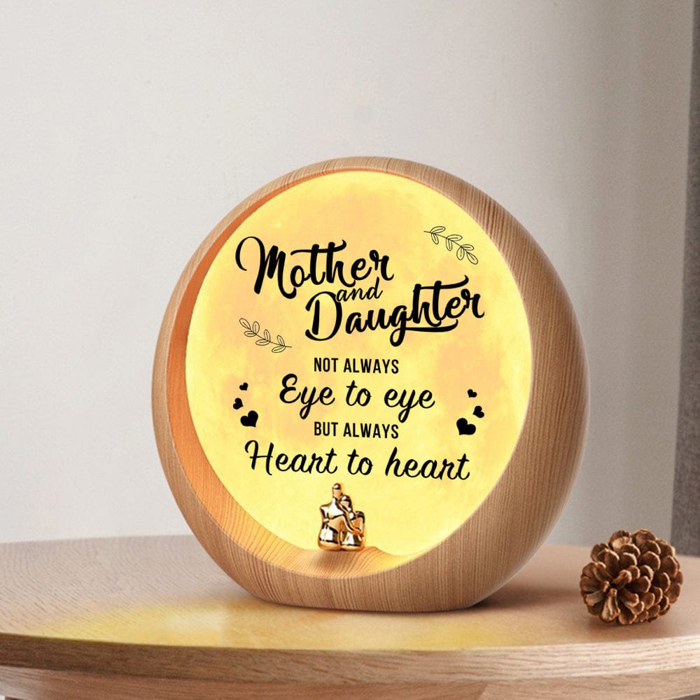 Moon Lamp Mother And Daughter - Always Heart To Heart Engraved Moon Light GiveMe-Gifts