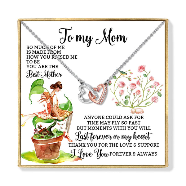 Necklaces To My Mom - You Are The Best Mother Interlocking Heart Necklace GiveMe-Gifts