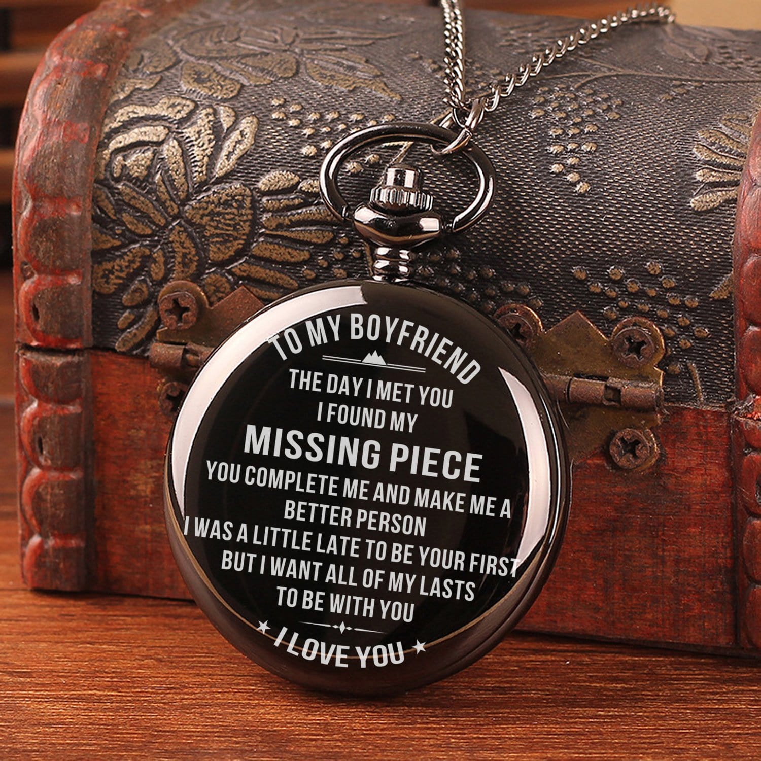 Pocket Watches To My Boyfriend - I Found My Missing Piece Pocket Watch GiveMe-Gifts