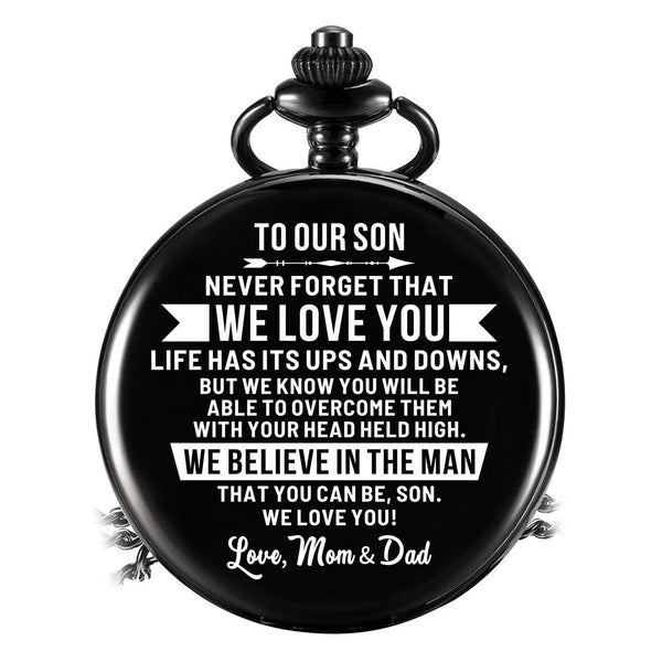 Pocket Watches To Our Son - Never Forget That We Love You Pocket Watch GiveMe-Gifts