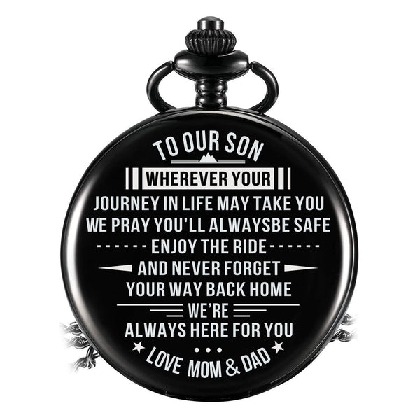 Pocket Watches To Our Son - We Are Always Here For You Pocket Watch GiveMe-Gifts