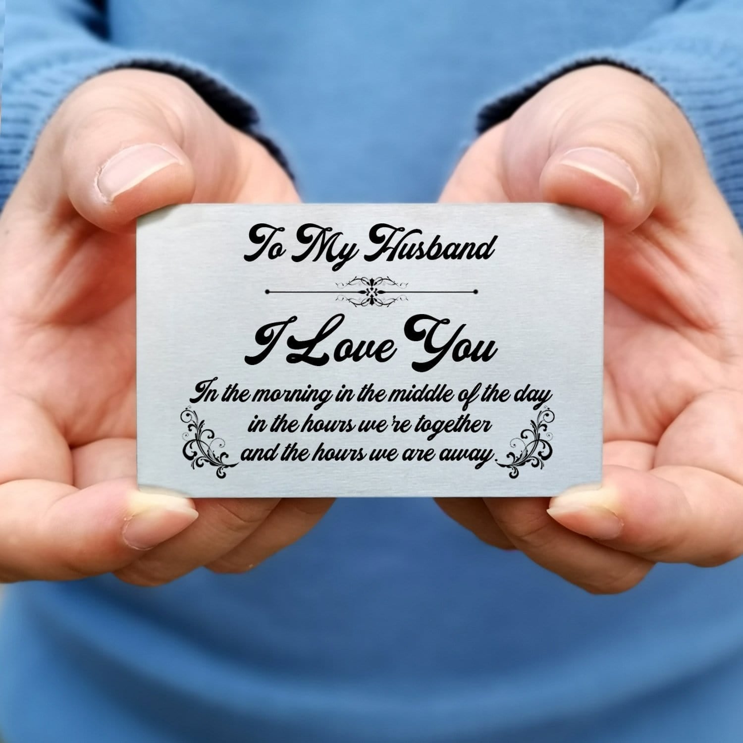 Wallets To My Husband - I Love You Everytime Bifold Leather Wallet Gift Card GiveMe-Gifts