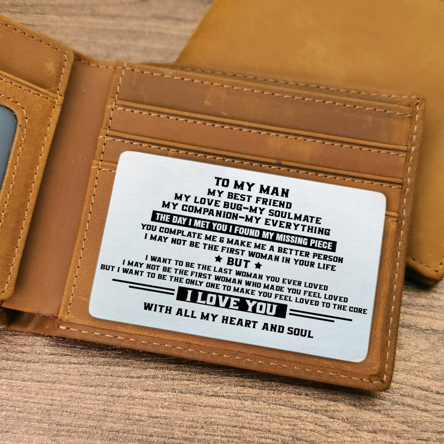 Wallets To My Man - The Day I Met You Bifold Leather Wallet Gift Card GiveMe-Gifts