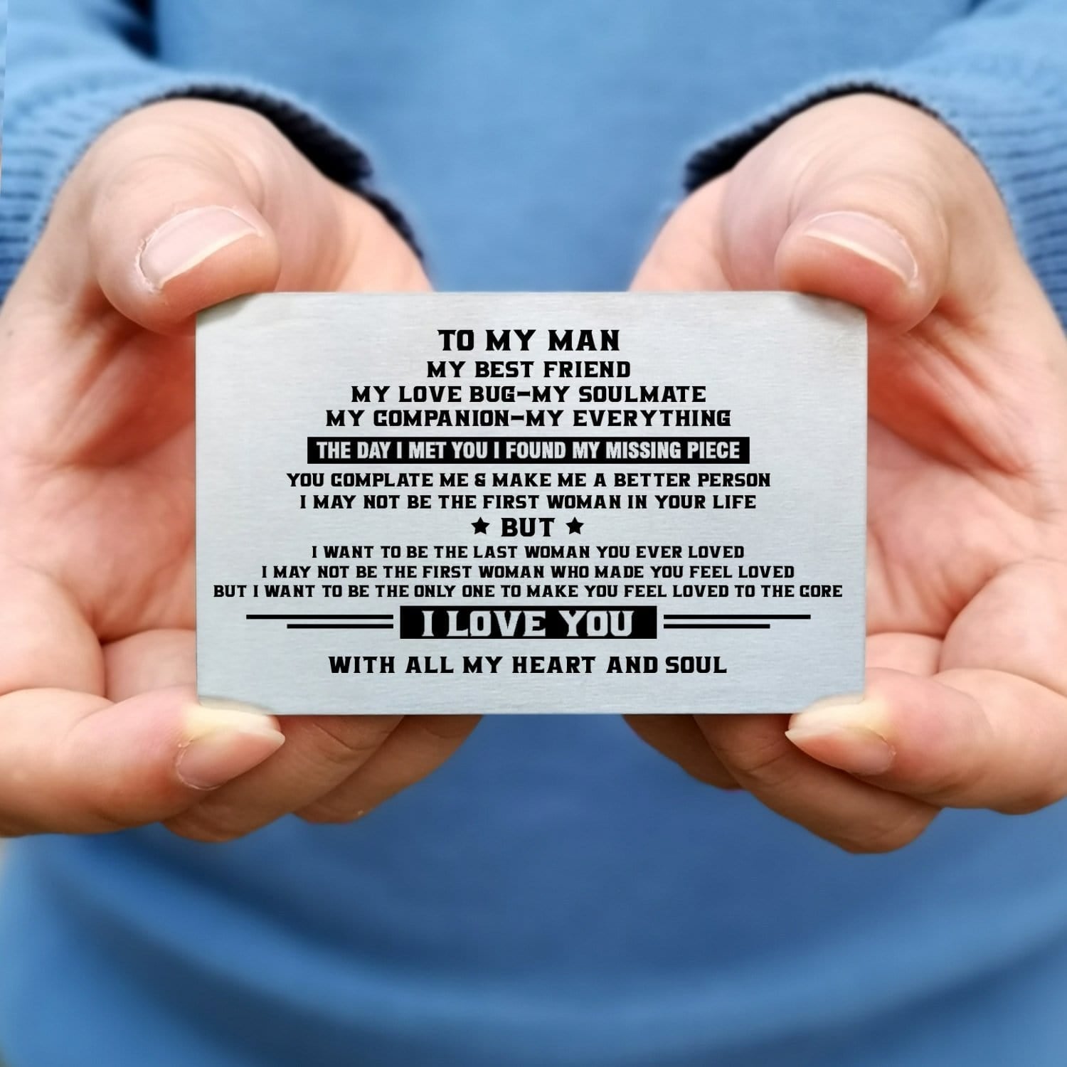 Wallets To My Man - The Day I Met You Bifold Leather Wallet Gift Card GiveMe-Gifts