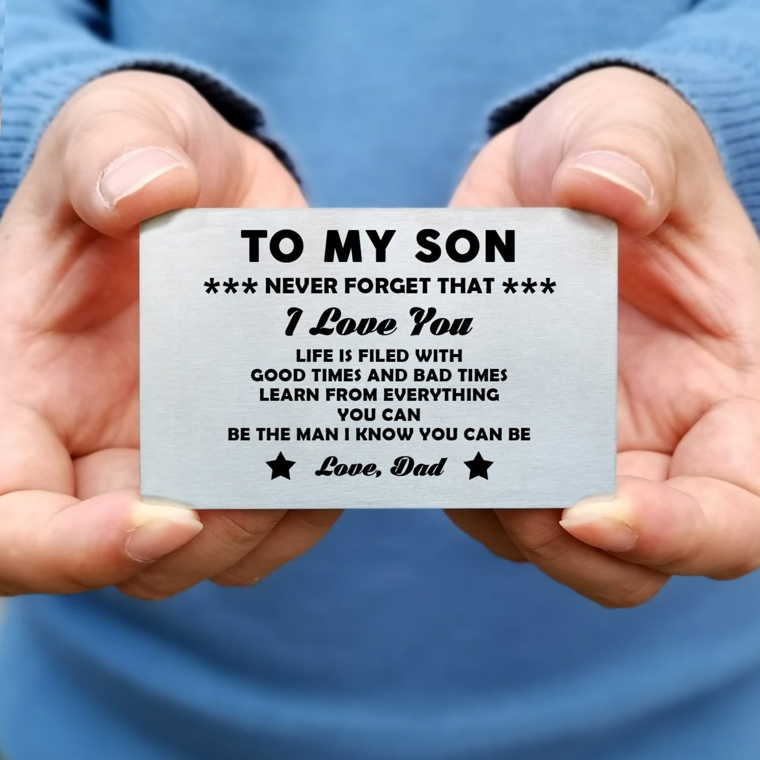 Wallets Dad To Son - Be The Man You Can Be Bifold Leather Wallet Gift Card GiveMe-Gifts