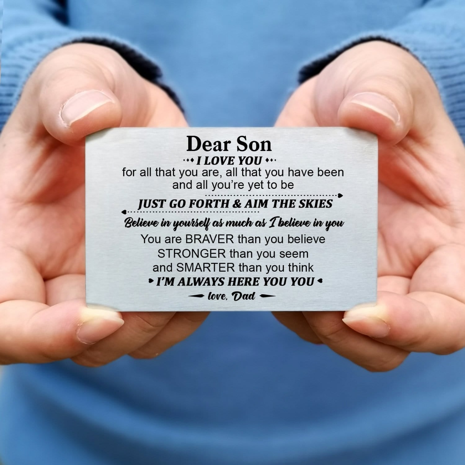 Wallets Dad To Son - I Am Always Here For You Bifold Leather Wallet Gift Card GiveMe-Gifts