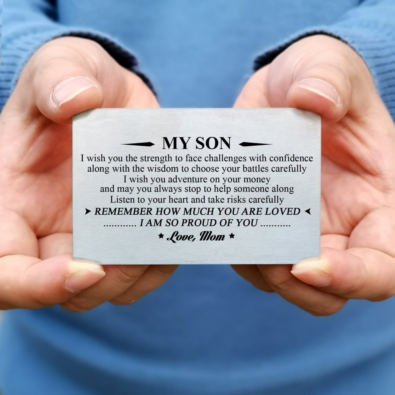 Wallets Mom To Son - I Am So Proud Of You Bifold Leather Wallet Gift Card GiveMe-Gifts