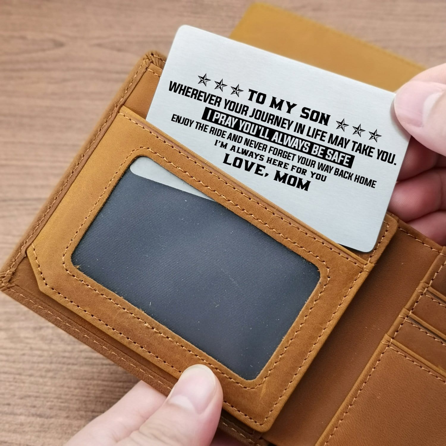 Wallets Mom To Son - You Will Always Be Safe Bifold Leather Wallet Gift Card GiveMe-Gifts