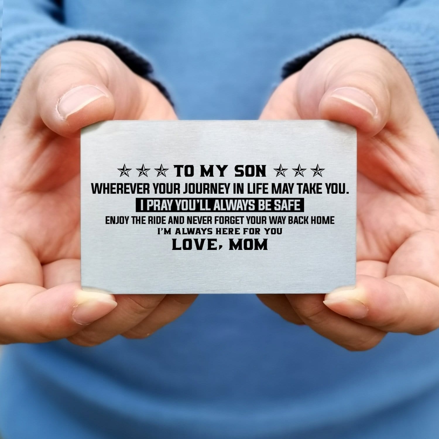 Wallets For Son Mom To Son - You Will Always Be Safe Bifold Leather Wallet Gift Card GiveMe-Gifts